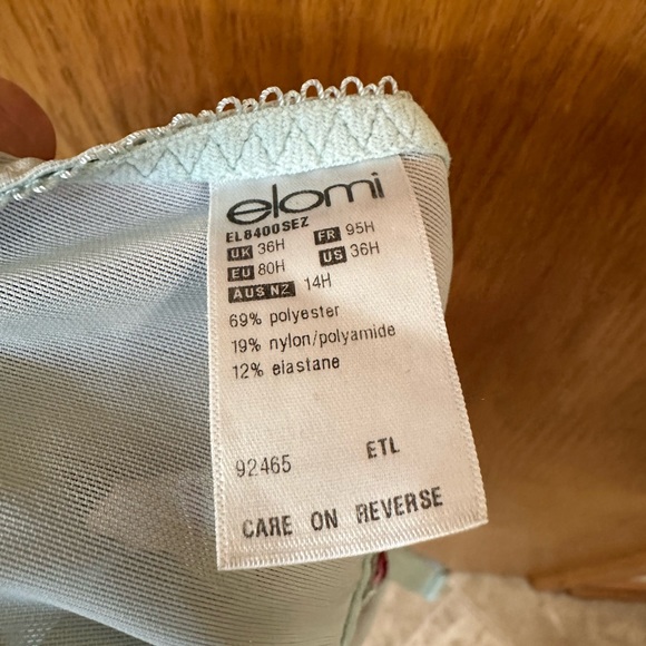 Elomi 36H Light Teal and Hot Pink Floral Bra - Picture 3 of 3